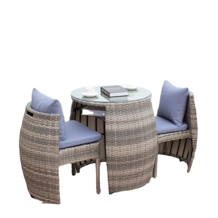 Aluminum Table Top Texture Chair 6 Person Outdoor Garden Dining Furniture Set