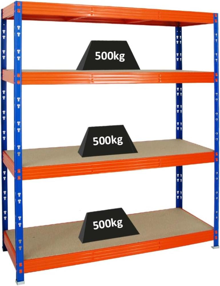 Heavy Duty Powder-Coated 4-Tier Storage Shelving Unit for Home and Garage