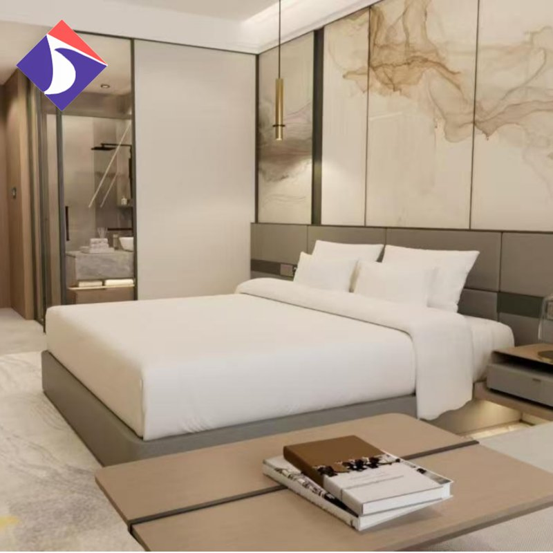 Foshan Factory Project Accept Customized Luxury Modern 5 Star Hotel Bedroom Furniture Set