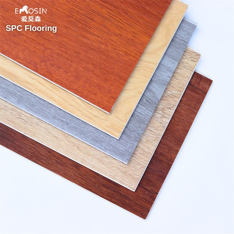 PVC Plastic Vinyl Click Lock Rigid Herringbone Spc Lvt Click Flooring Supplier 4mm Plank Rigid Floor Covering in Chevron