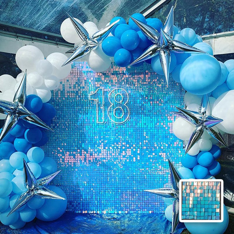 Square Sequin Shimmer Wall Panel Backdrop Christmas Wedding Birthday Event Party Decorations