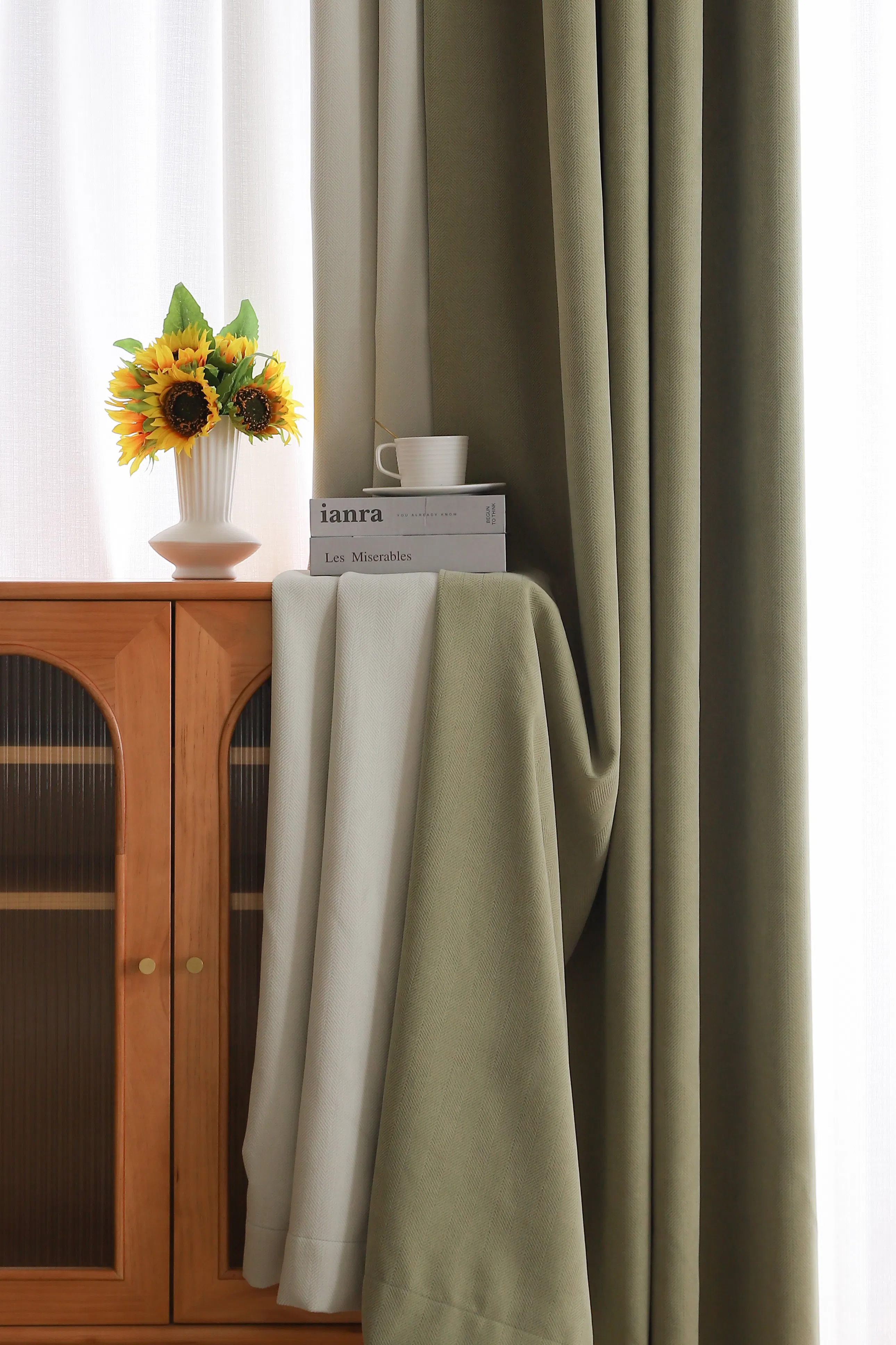 Luxury Window Drapes for Bedroom, Canton Fair Modern Farmhouse Chenille Polyester Curtains
