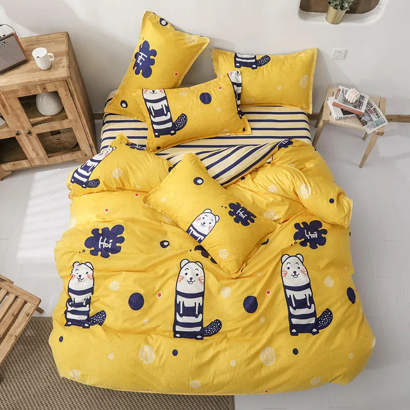 Navy Blue Printed Bedding