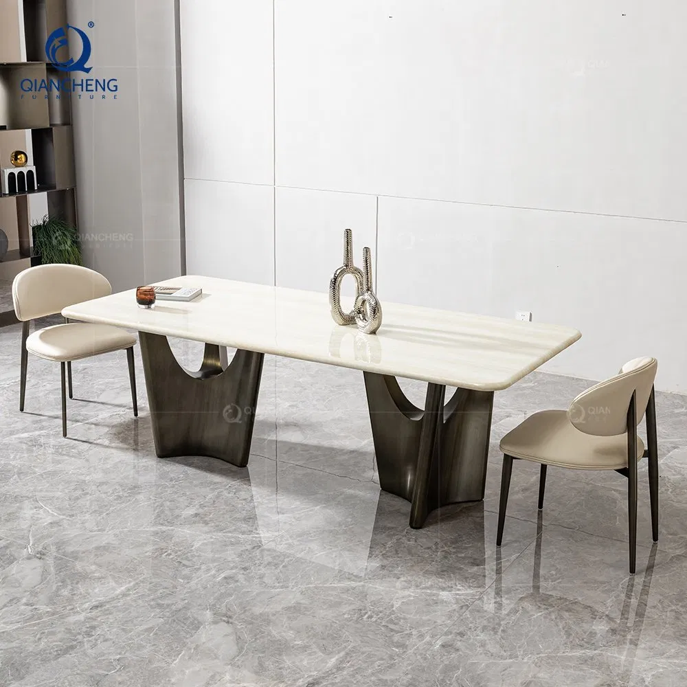 Wholesale Imported Marble Dining Table Sets for Luxury Dining Room Furniture