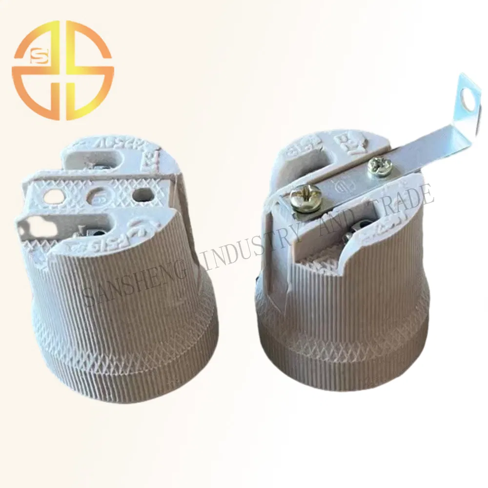 Ceramic E27 Lamp Socket Lamp Holder for Lighting Fixtures