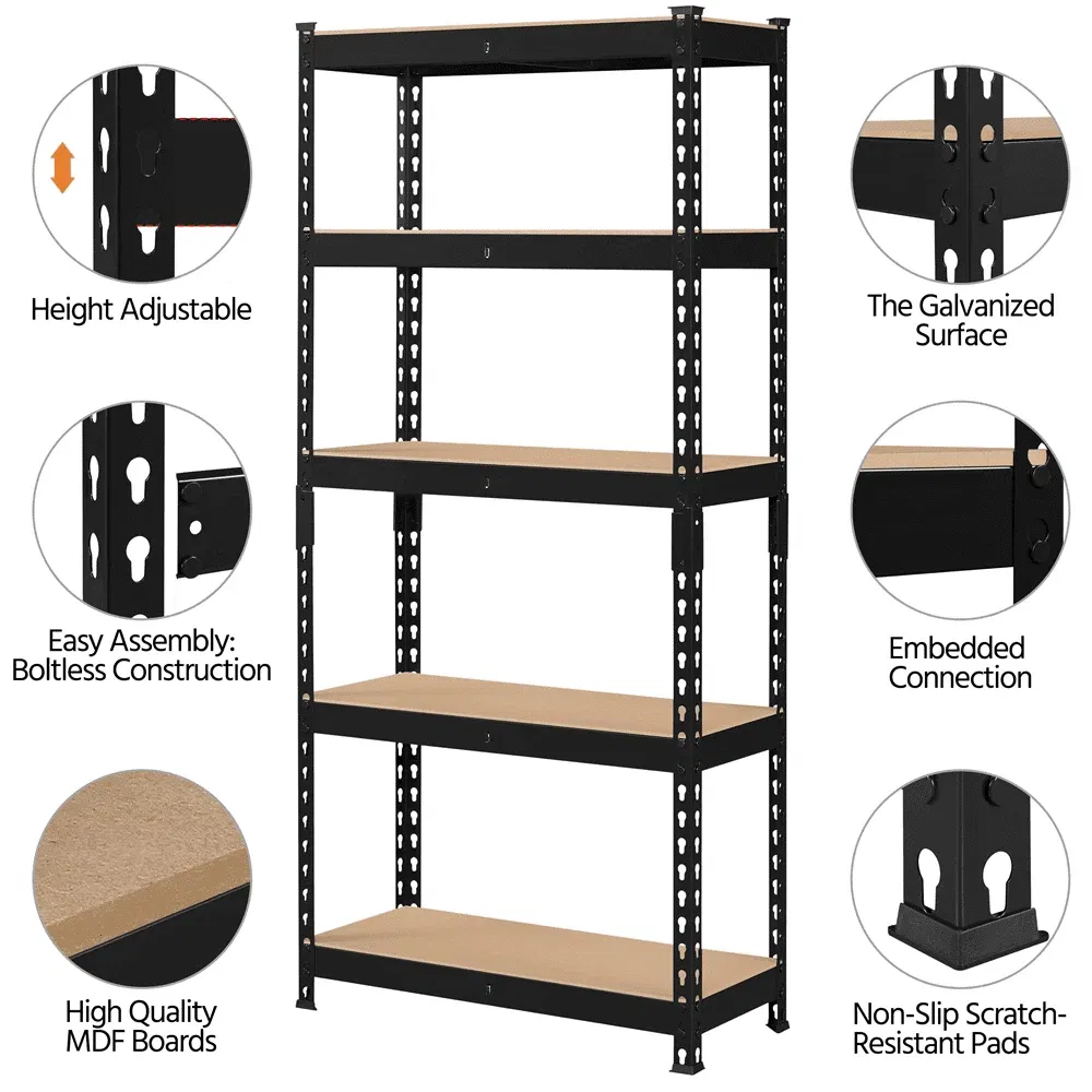 Freestanding Steel 5 Tier Shelving Unit for Warehouse