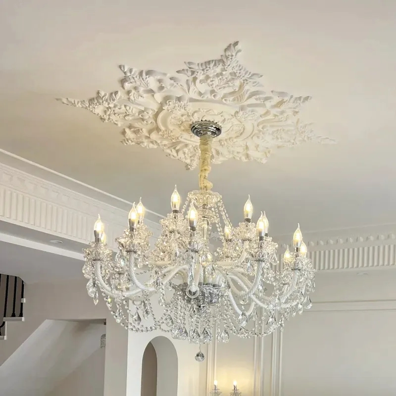 Wholesale Modern Design Polyurethane Carved Ornament PU Decorative Chinese Wall Plaques for Ceiling Decor