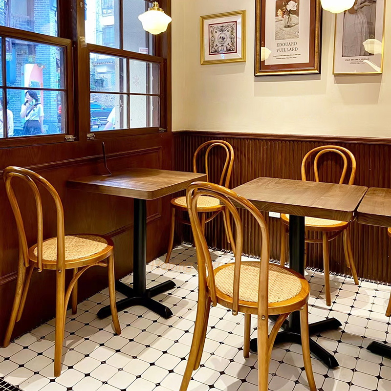 Modern Modern Farmhouse Dining Room Furniture Restaurant Wedding Furniture Wood Chairs with Dining Table