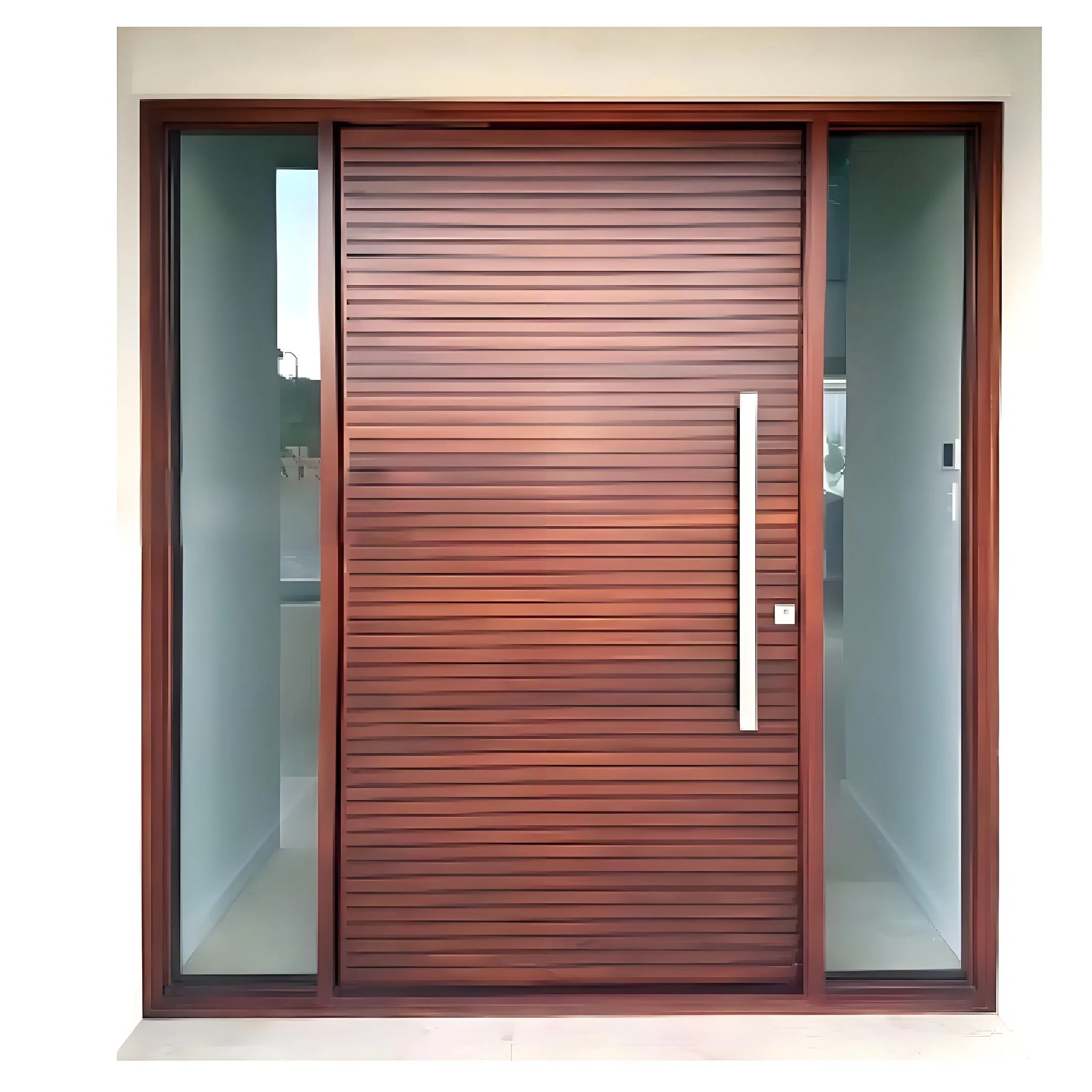 Modern Iron Smart Lock Steel Security Metal Entrance Front Doors for Homes