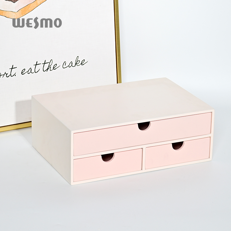 Modern Multifunction Pink Home Storage Box Table Storage Container Organization