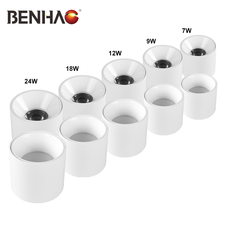 Smart Home Surface Mounted COB/SMD Optional Spotlight Interior Ceiling Lamp Anti-Glare Energy-Saving 7-30W 220V LED-Down-Light