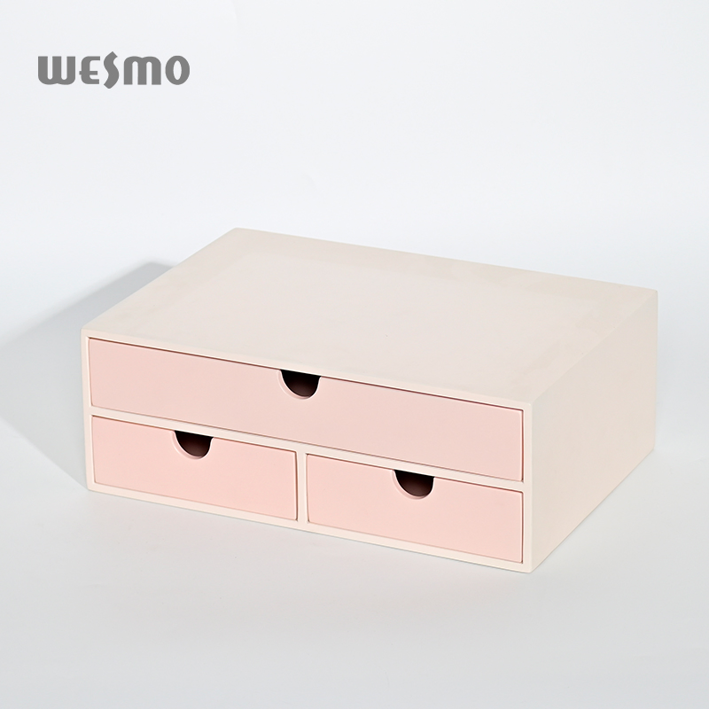 Modern Multifunction Pink Home Storage Box Table Storage Container Organization