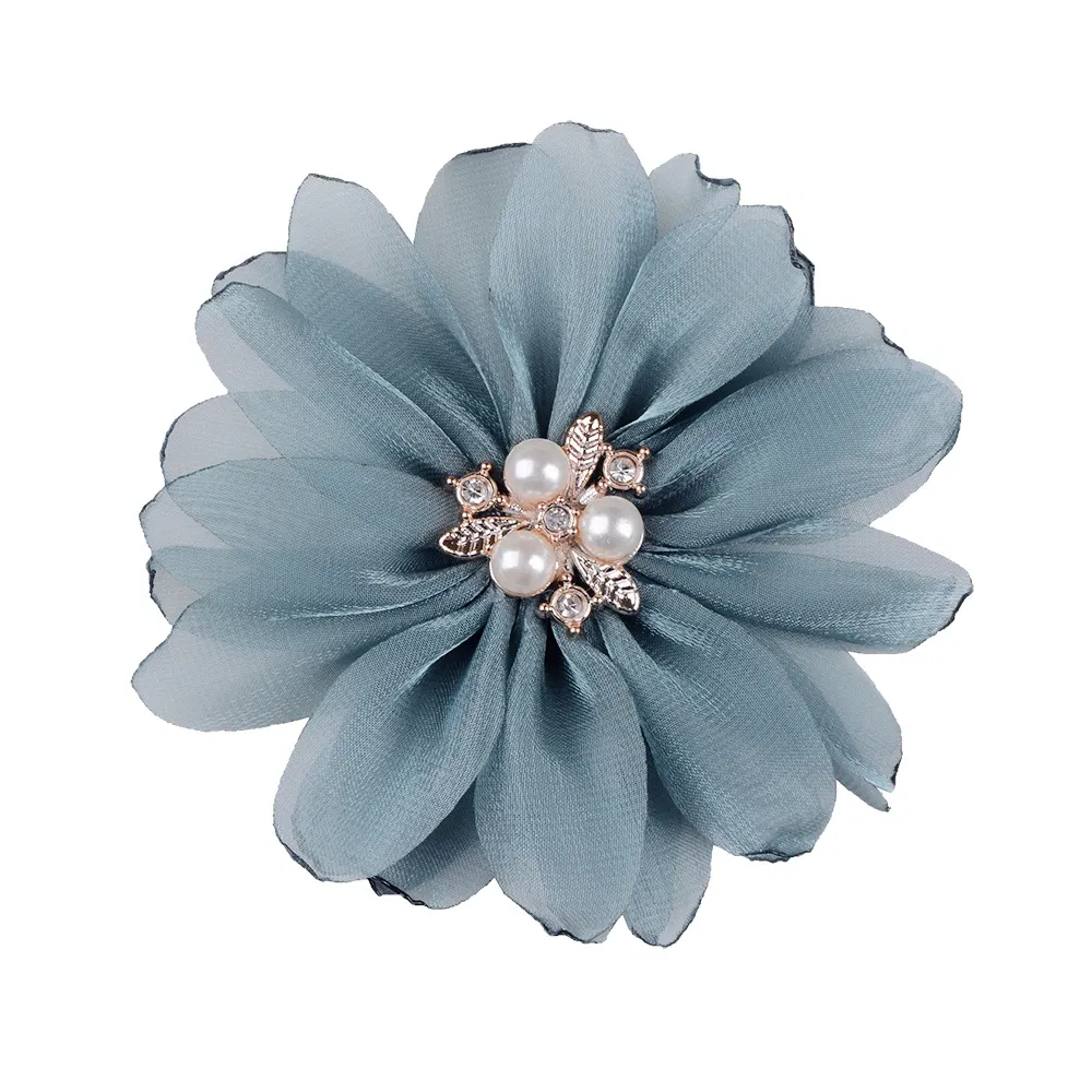9cm Bright Satin Handwork with Rhinestone Decorative Flowers DIY Accessories Shoes, Hats, Clothing Accessories