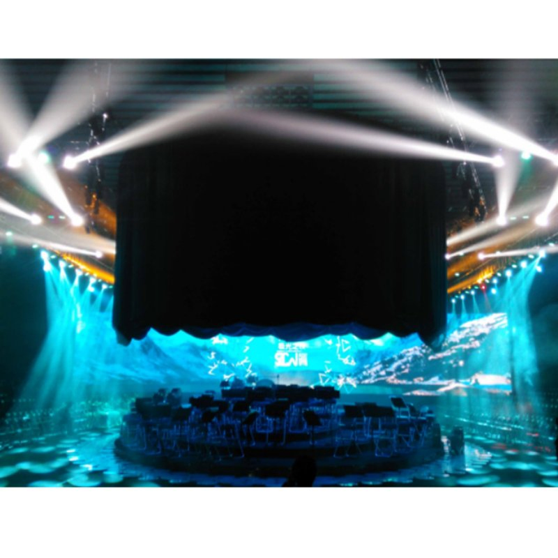 Factory Direct Concert Fireproof Stage Round Circular Lifting Elevating Velvet Curtain / Drape