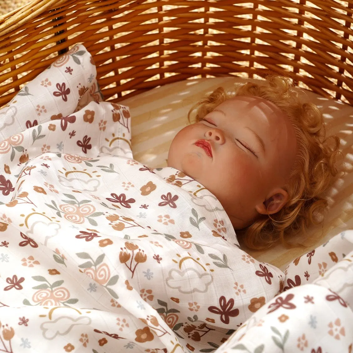 Custom Newly Designed Baby Swaddle Wrap Soft Home Textile Skin-Friendly