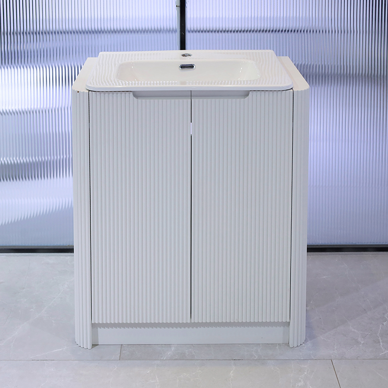 Fashion Design Paint Finished Wave Panel Premium Vanity Unit Bathroom Furniture