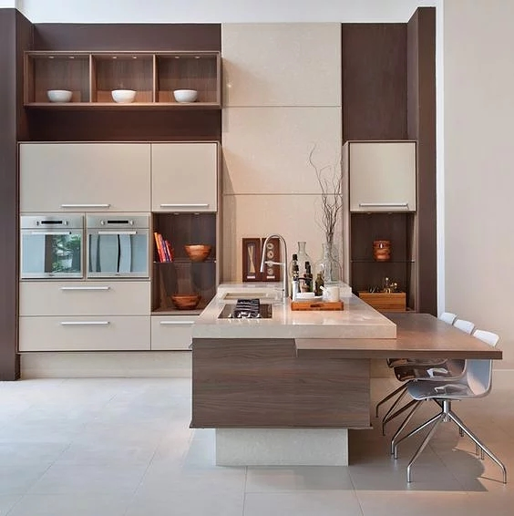 Modern Kitchen Cabinetry Melamine Cupboard Customized Kitchen Furniture