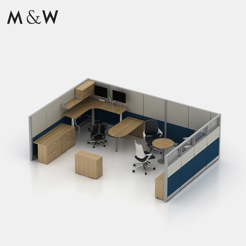 M&W America Bank Project Divider Partition Cubicle Custom Furniture Workstation Commercial Office Furniture