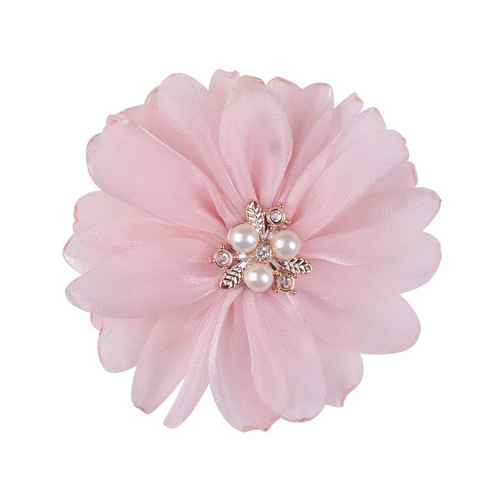 9cm Bright Satin Handwork with Rhinestone Decorative Flowers DIY Accessories Shoes, Hats, Clothing Accessories