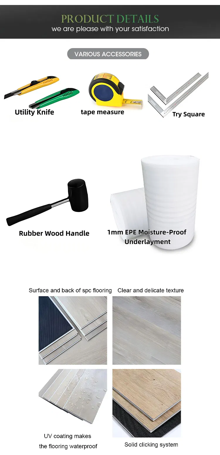 Wood Look Rigid Core Spc Click Flooring Vinyl Floor Covering