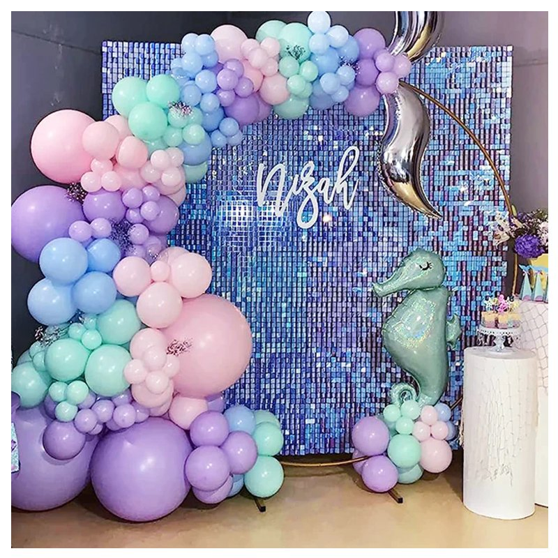 Square Sequin Shimmer Wall Panel Backdrop Christmas Wedding Birthday Event Party Decorations