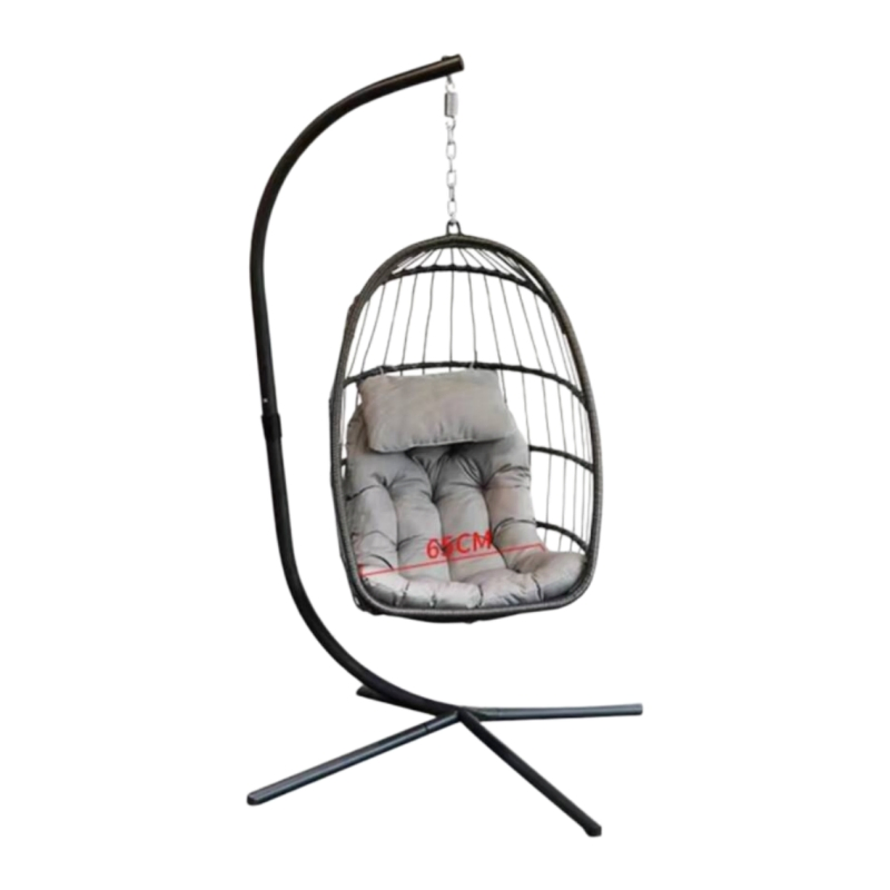 Home Garden Patio Yard Balcony Outdoor Foldable Rattan Furniture Wicker Swing Seat Hanging Leisure Chair Egg
