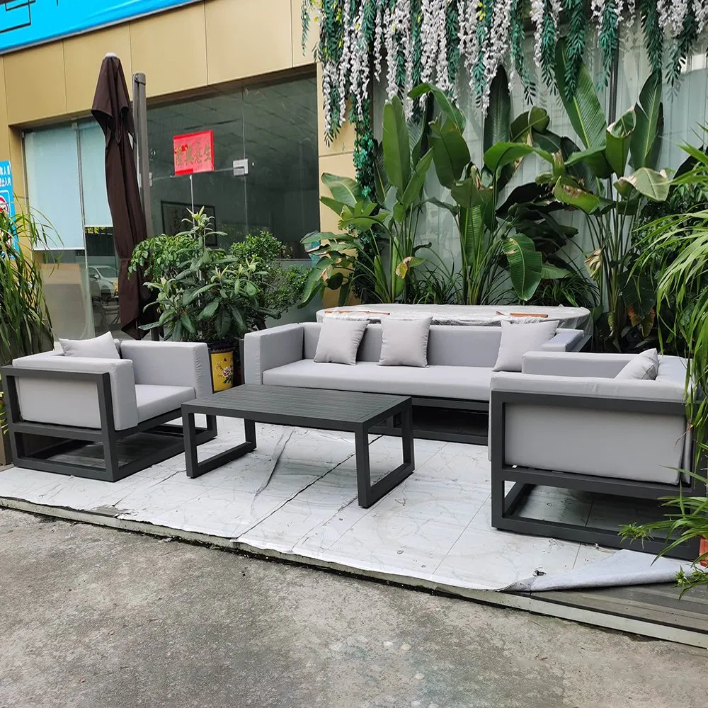 Nordic Style Modern Home Outdoor Living Room Furniture Set Aluminum Sofa