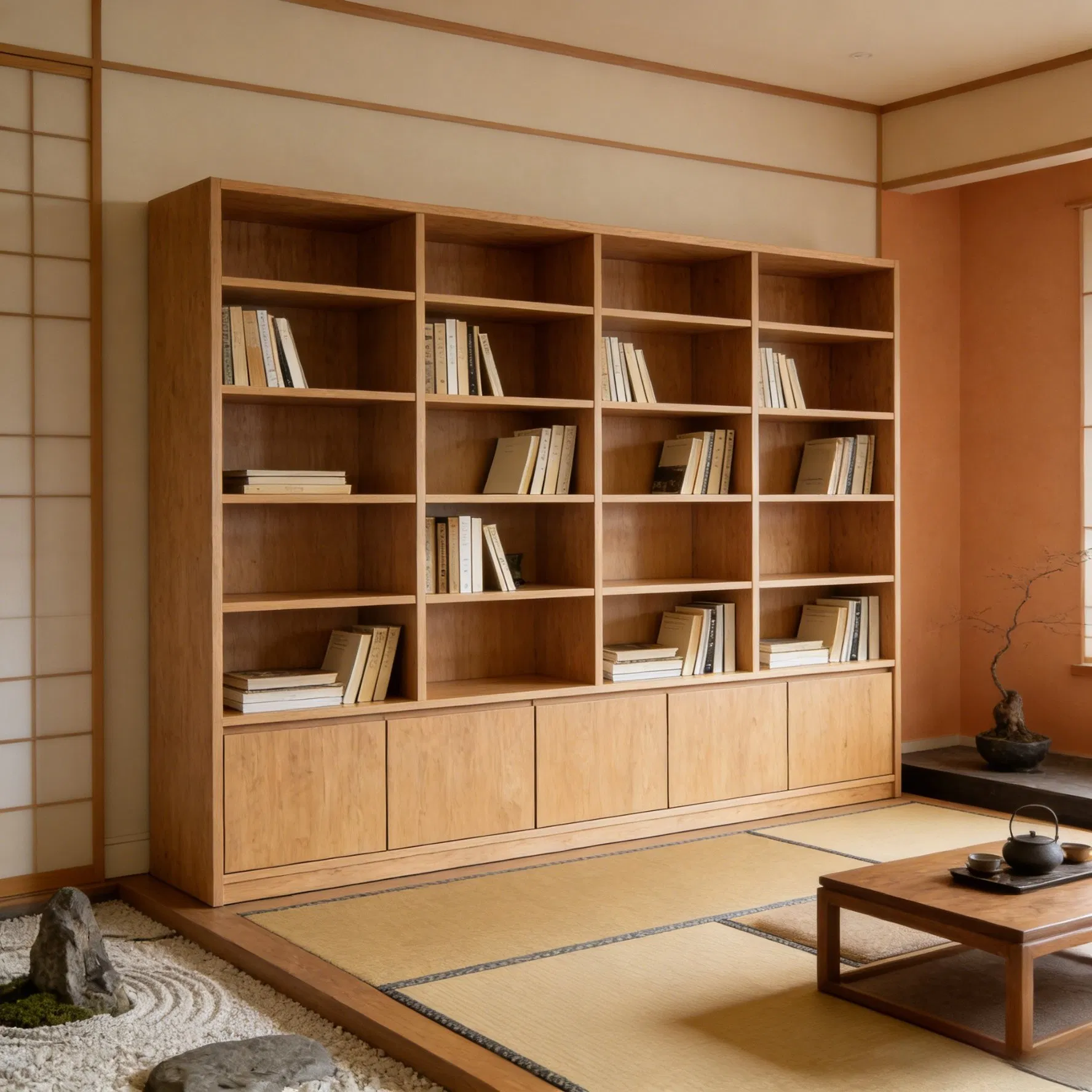 Open Shelf Drawer Included Anbangni Flat Pack / Assembled (Export Standard) Small Space Shelving Unit