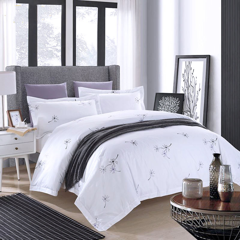 100% Cotton Queen Size 4 PCS Printing Comforter Set Home Hotel Textile