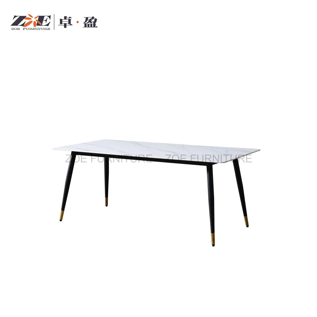 Foshan Home Luxury Art Dining Chair PU Leather Backrest Dining Room Furniture