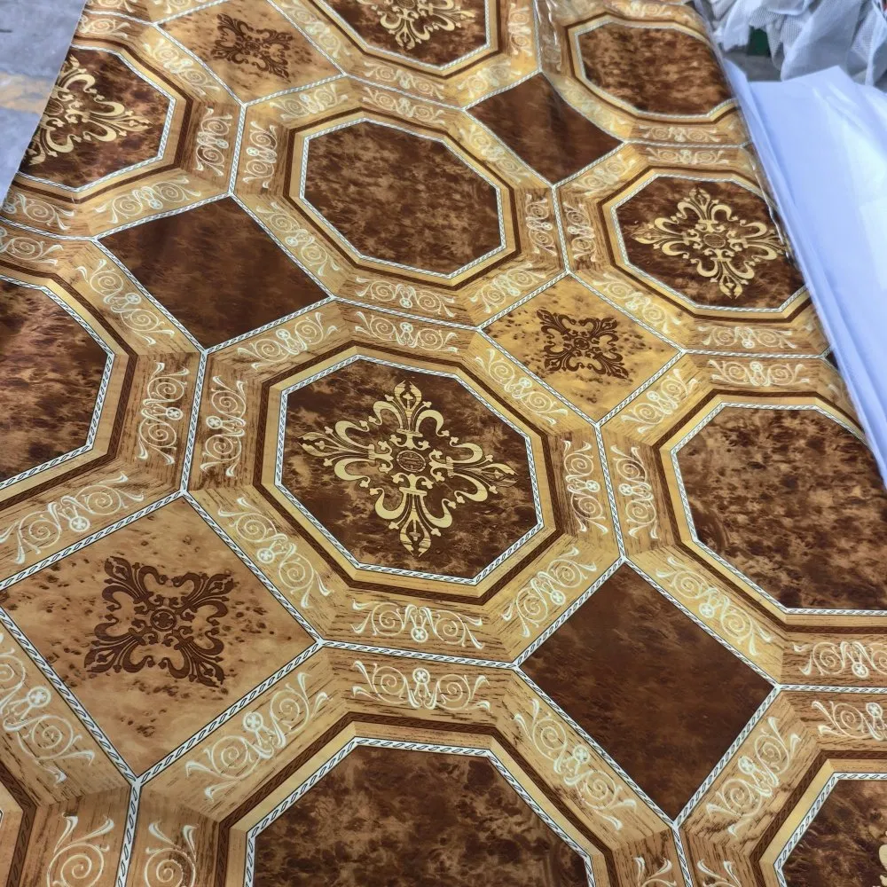 Customized Home Decor Waterproof Laminate PVC Floor Covering with Printed Design