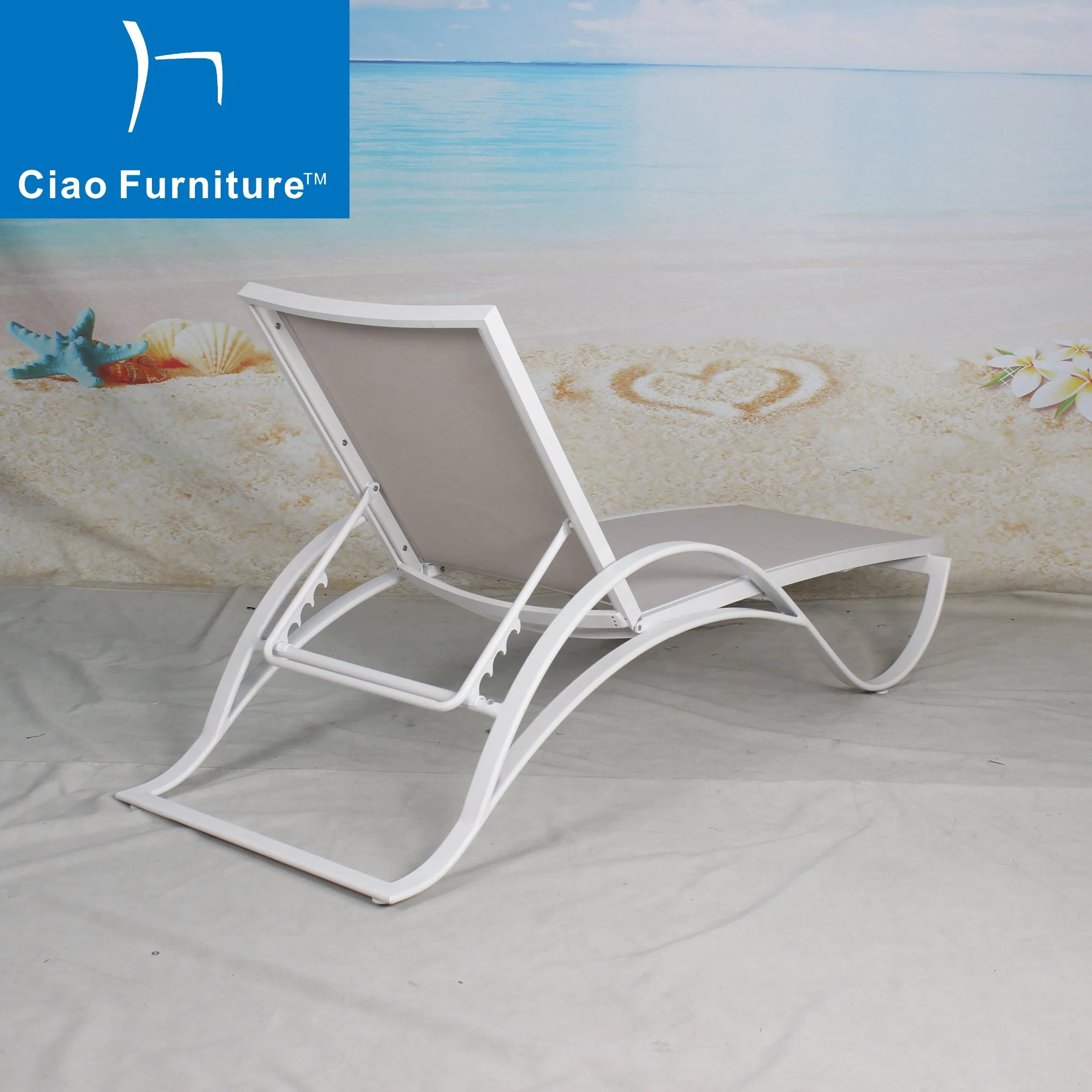 Hot Selling Outdoor Beach Hotel Garden Pool Side Aluminum Sling Sun Lounger Furniture