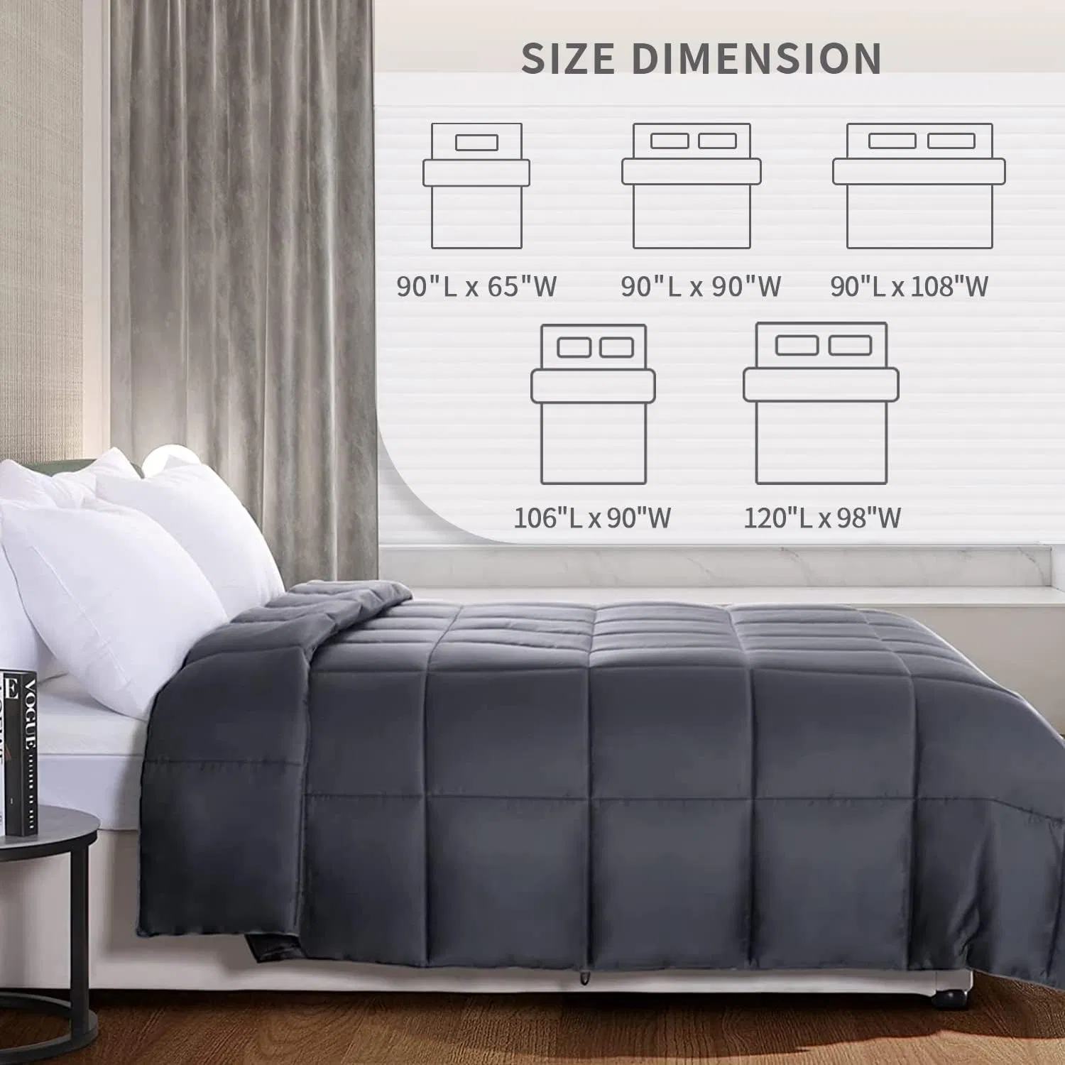 Grade a Comforter Quilt, Duvet, China Home Textile with Virgin Fiber Filling