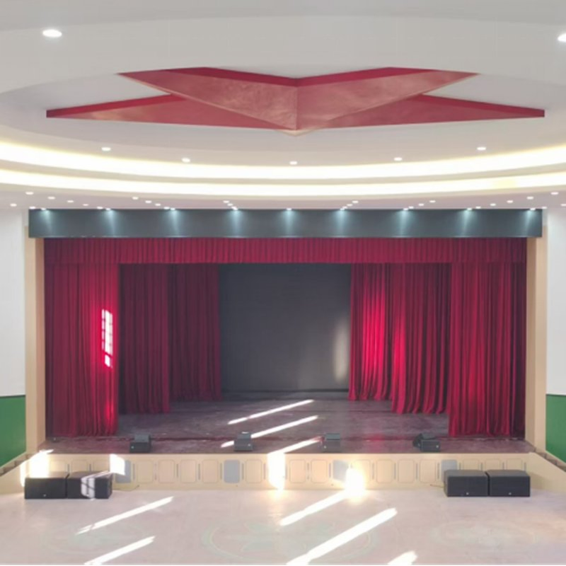 Customized Theater &amp; School &amp; Auditorium Flame-Retardant Stage Blackout Velvet Curtain / Drape