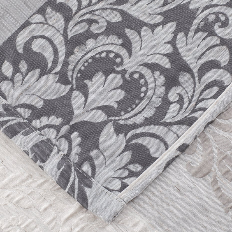 Elegant Damask Fabric Curtains and Drapes Design for Living Room