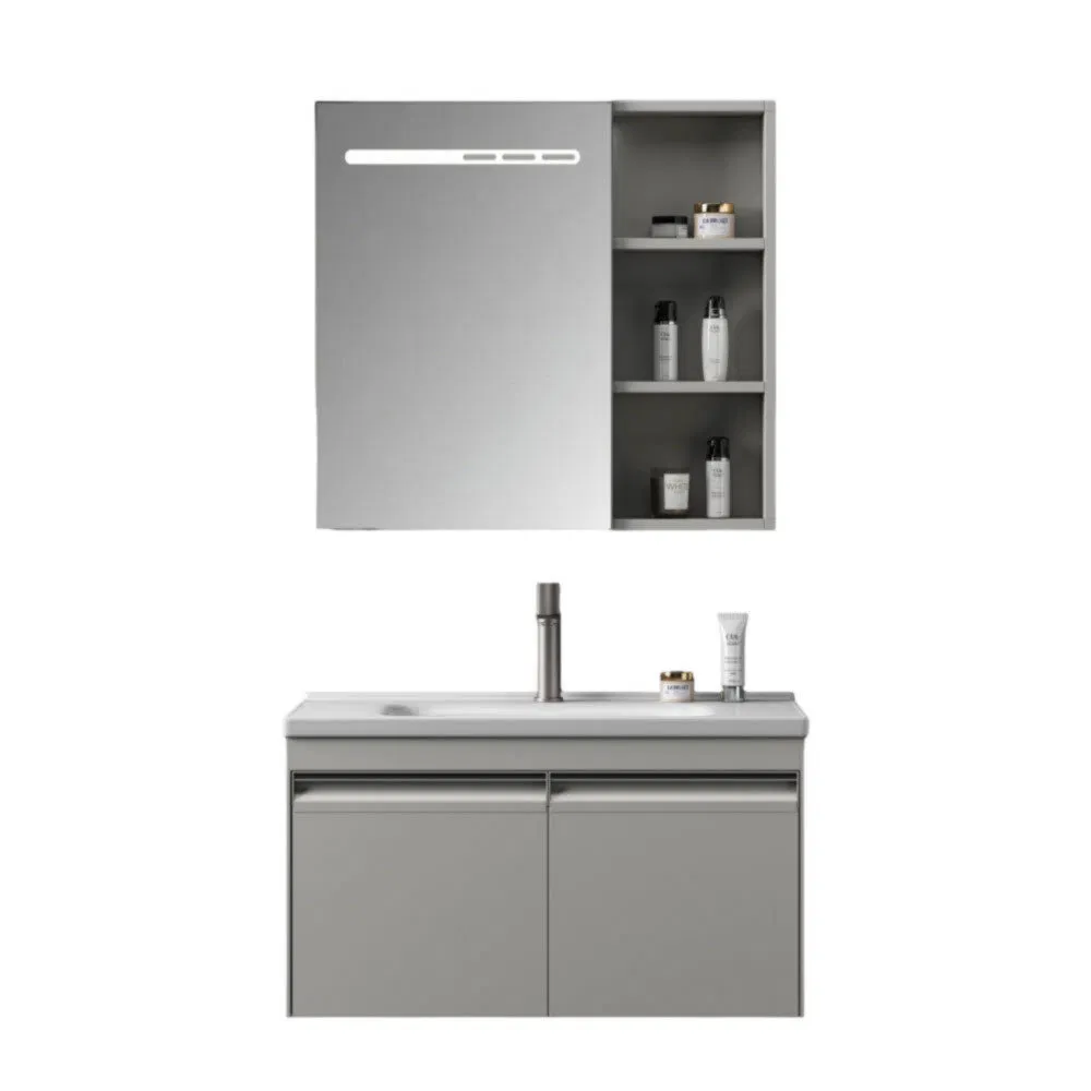Strong Storage Capacity Practical Sk-602 Wall-Mounted Bathroom Furniture Vanity