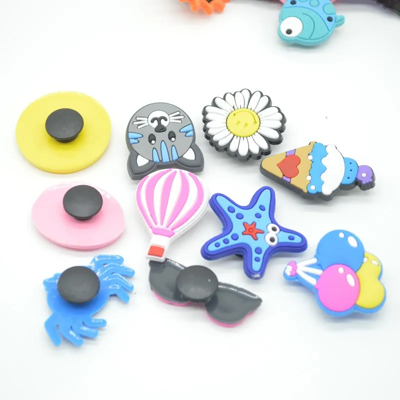Custom Shoe Charms Buttons PVC ABS Clogs Decorative Buckles DIY Sandals Accessories