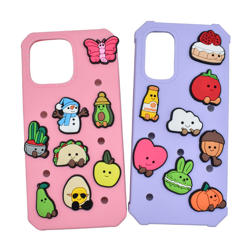 Fruit Toy PVC Soft Glue Drip Plastic Detachable Decorative Buckle for Hole Shoes Flower Shoe Buckle Cross-Border DIY Shoe Accessories in Stock