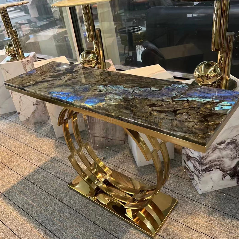 European Style Rectangular Dining Table Chairs Set Marble Dining Room Furniture