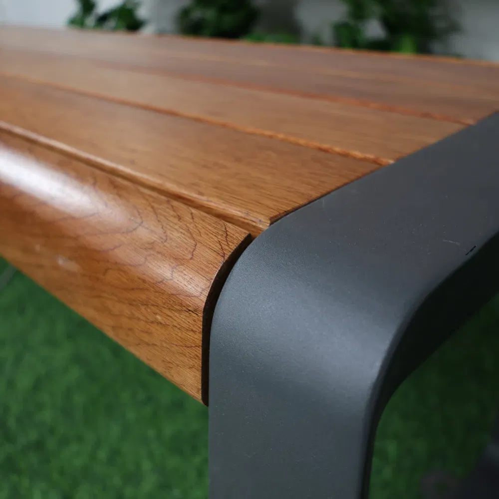 Outdoor Furniture Public Modern Recycled Plastic Wood Bench Seat Outside Park Wooden Bench Chair out Door Garden Bench Seating