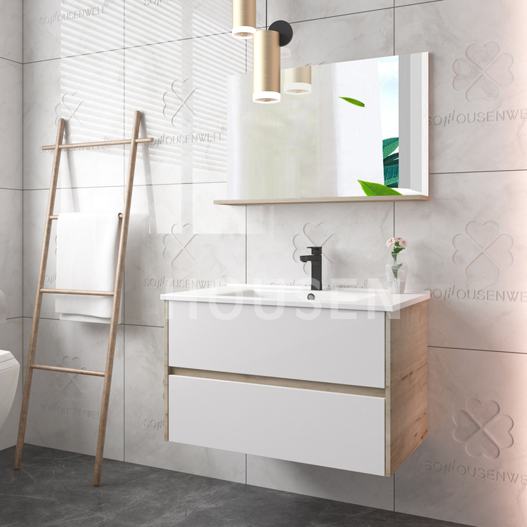 Family Economy MDF Style Wood Grain Paint Interspersed Wall Hanging Bathroom Furniture