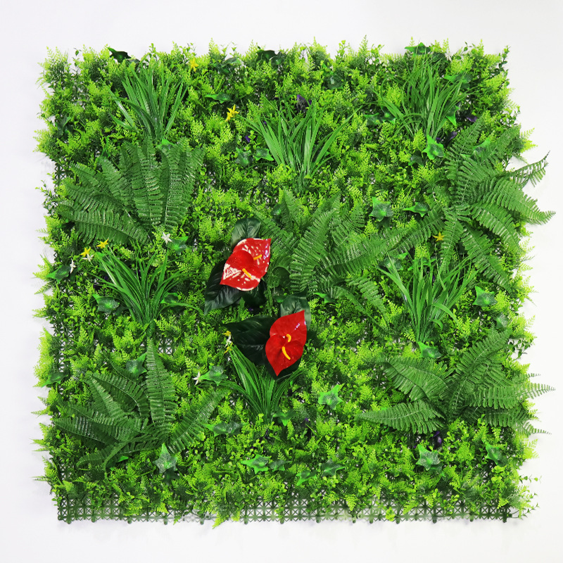 Grass Wall Tile Plants Wall Panel Green Grass Mat Artificial for Background Home Decor