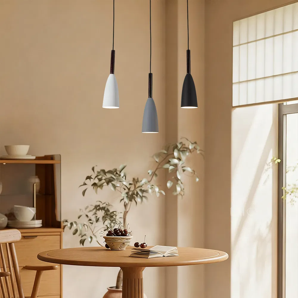Modern Nordic 3-Head Pendant Light Minimalist Ceiling Lamp Lighting Fixtures for Restaurant Kitchen Island Dining Room Farmhouse