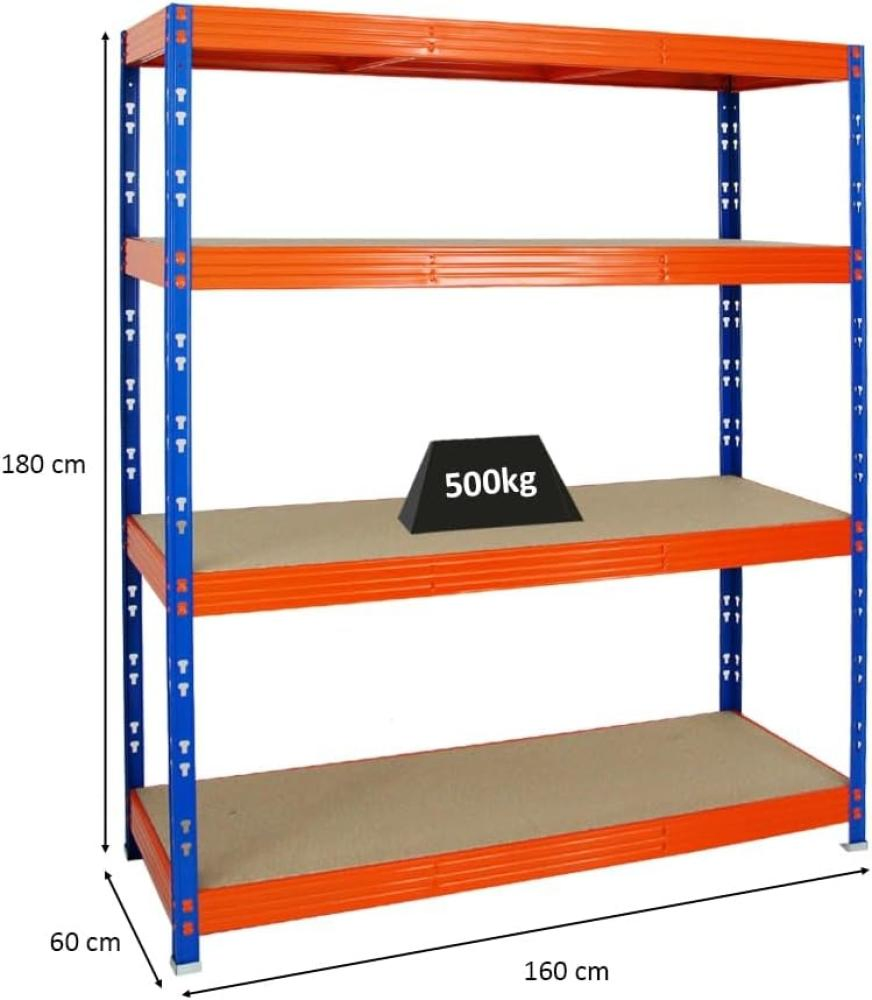 Heavy Duty Powder-Coated 4-Tier Storage Shelving Unit for Home and Garage
