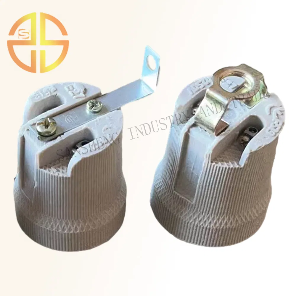 Ceramic E27 Lamp Socket Lamp Holder for Lighting Fixtures