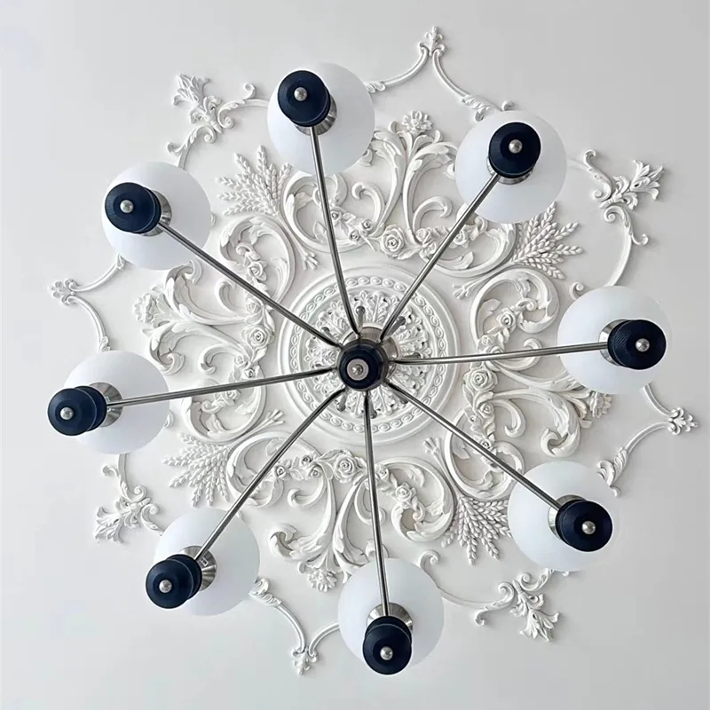 Wholesale Modern Design Polyurethane Carved Ornament PU Decorative Chinese Wall Plaques for Ceiling Decor