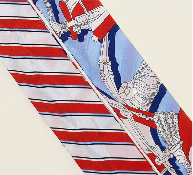 Custom Fashion Accessories Ladies Print Decorative Silk Twilly