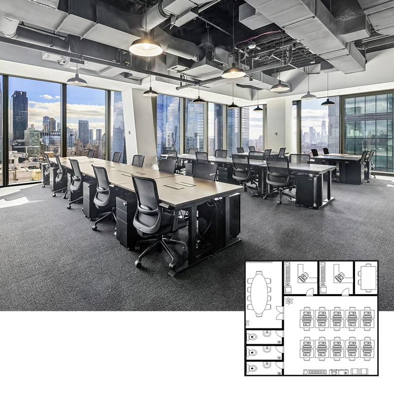 Interior Design Wooden Workstation Furniture Computer Table Office Desk Office Furniture