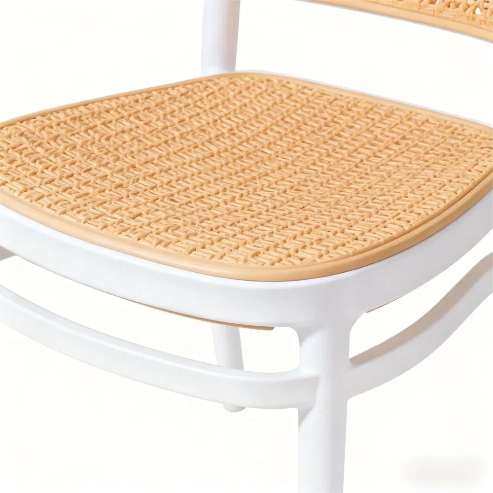 Wholesale Good Quality Stackable Waterproof White Plastic Chair Garden Chair with UV Process Use for Outdoor Furniture