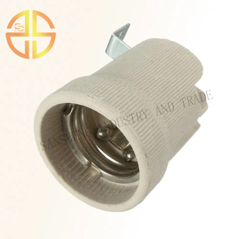 Ceramic E27 Lamp Socket Lamp Holder for Lighting Fixtures